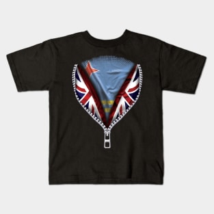 Aruban Flag  Aruba Flag zipped British Flag - Gift for Aruban From Aruba Kids T-Shirt